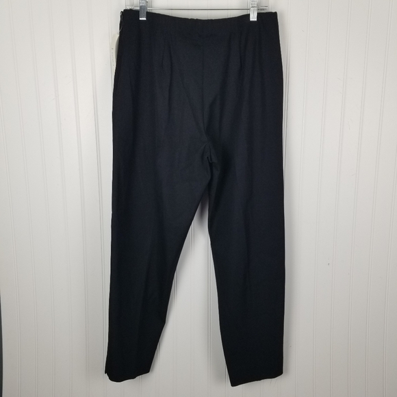 Eleven Classic Black Womens Pants Stretch Waist Size 14 Straight Leg Office Work - Picture 3 of 8